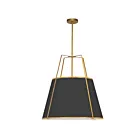 Dainolite Trapezoid TRA-3P-GLD-BK Black 3-Lights 300W LED Trapezoid Pendant