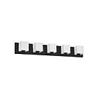 Dainolite Verona V1230-5W-MB 5 Lights Matte Black 300W Halogen Vanity