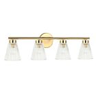 Dainolite VIE-304W-AGB Vienna 4-Lights 240W Aged Brass LED Vanity Light