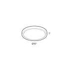 Dals Lighting CFLEDR10-CC-BK 40W Black LED Flush Mount