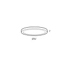 Dals Lighting CFLEDR14-CC-SN 17W Satin Nickel LED Flush Mount