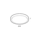 Dals Lighting CFLEDR18-CC-SN 26W Satin Nickel LED Flush Mount