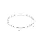 Dals Lighting CFLEDR24-CC-BK 26W Black LED Flush Mount