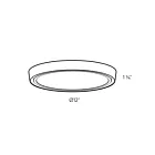 Dals Lighting CFR12-3K-SN Satin Nickel LED Flush Mount
