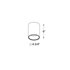Dals Lighting CYL05-CC-WH 5" White Cylinder Flush mount with Multi-lenses