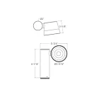 Dals Lighting DCP-SPT6-BK 10W 6" Black Spot Light