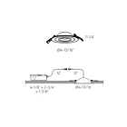 Dals Lighting FGM4-3K-SN 9W 4" Satin Nickel Gimbal Recessed Light