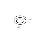 Dals Lighting FMP05-CC-WH White Flush Mount