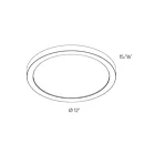 Dals Lighting FMP12-CC-CR-WH White Flush Mount