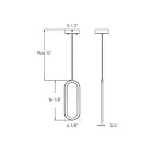 Dals Lighting FPD-CC-BK Atom 23W Black Pendant