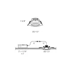 Dals Lighting GMB2-CC-BK 8W 2" Black Gimbal Recessed Light
