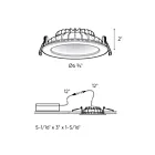 Dals Lighting IND6-DW-WH 12W 6" White Recessed Light