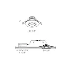 Dals Lighting LEDDOWNG3-CC-WH 8W 3" White Gimbal Recessed Light