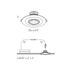 Dals Lighting LEDDOWNG4-CC-SN 8W 4" Satin Nickel Gimbal Recessed Light