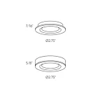 Dals Lighting LEDRDP18-WH 1.7W White LED Puck Light