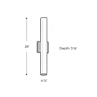 Dals Lighting LEDVAN001-CC-24CH 16W Chrome LED Vanity Light