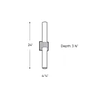 Dals Lighting LEDVAN002-CC-24CH 24W Chrome LED Vanity Light