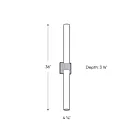 Dals Lighting LEDVAN002-CC-36SN 32W Satin Nickel LED Vanity Light