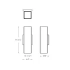 Dals Lighting LEDWALL-B-SG 28W 11.75" Silver grey LED Wall Sconce