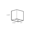 Dals Lighting LEDWALL-G-CC-WH 14W White LED Wall Sconce
