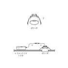 Dals Lighting RGM2-CC-BK 8W 2″ Black Regressed Gimbal Recessed Light