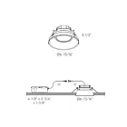 Dals Lighting RGM6-CC-WH 20W 6" White Gimbal Recessed Light
