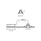 Dals Lighting RGR1-CC-BK 6W 1" Black Regressed Downlight