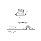 Dals Lighting RGR6SQ-CC-SN 20W 6" Satin Nickel Square Regressed Recessed Light