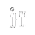 Dals Lighting RTL-3C-BK 2W 14" Black Table Lamp