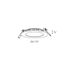 Dals Lighting SM-PNL6WH 15W 6" White Recessed Light