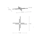 Dals Lighting STRFM-3K-WH White Flush Mount