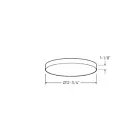 Dals Lighting TLFM12-CC-BK 25W 12" Black Flush Mount