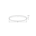 Dals Lighting TLFM21-CC-BK 45W 21" Black Flush Mount