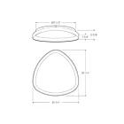 Dals Lighting TRFM22-CC-BK 40W 22" Black Flush Mount