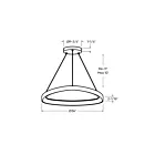 Dals Lighting TRPD34-CC-BK 80W Black Pendant