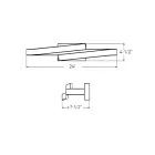 Dals Lighting VRB24-CC-SN 40W Satin Nickel Vanity Light