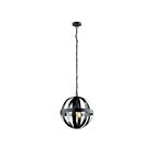 Eglo Westbury 202942A 1-Light 60 Watt Black and Silver Pendant