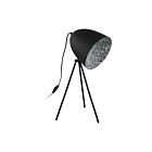 Eglo Mareperla 39498A Black and Crystal Effect 1-Light 60W Table Lamp