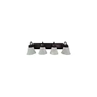 Eiko BRVLW-4A19-BZ 4-Lights Bronze Bulb Ready Vanity Leawood