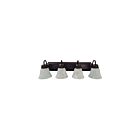 Eiko BRVLW-4A19-NI 4-Lights Nickel Bulb Ready Vanity Leawood