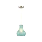 ELK Home Coastal Scallop 30170-1 Satin Nickel 1 Light 60W Mini Pendant