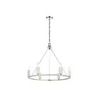 ELK Home 69347-6 White Stone 360W 6-Lights Polished Nickel Chandelier
