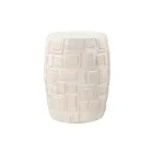 ELK Home S0015-8103 White Cambeck Accent Stool - Black