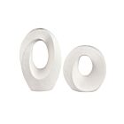 ELK Home S0037-9212-S2 Matte White Allora Vases - Set of 2