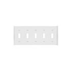 Enerlites 8815M-W Toggle Switch Five-Gang Wall Plate
