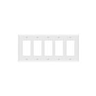 Enerlites 8835-W Decorator/GFCI Five-Gang Wall Plate
