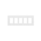 Enerlites SI8835-W Screwless Decorator/GFCI Five-Gang Wall Plate