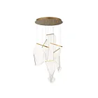 ET2 Lighting E24875-133FG Rinkle 6-Lights 150W French Gold Pendant