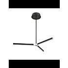 Kendal Lighting STYKX PF195-BLK-CH Black 1-Tier 25W LED Pendant