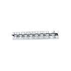 Kendal Lighting VF8300-8L-CH-BLK Chrome & Black 8-Lights 30W Vanity Light